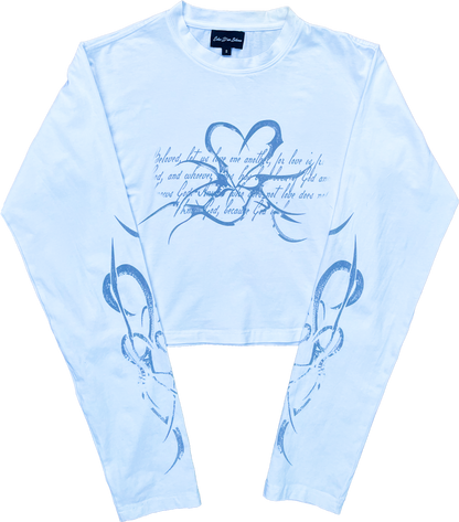 "BELOVED" CROPPED LONG SLEEVE